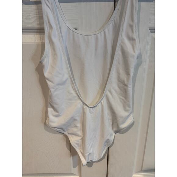 White One Piece Swimsuit Heart Sunglasses Graphic Cute Summer Beach - Picture 6 of 7